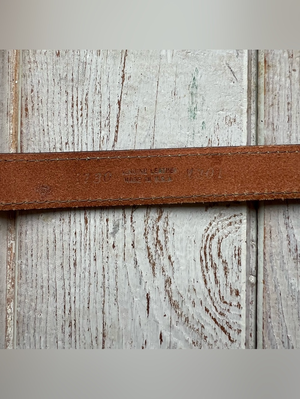 Brown Leather Western Belt with Silver Buckle - Picture 12 of 16